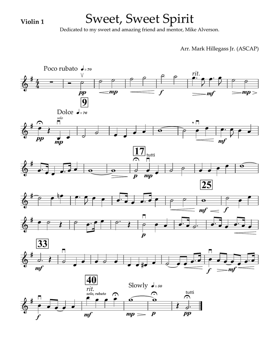 Sweet, Sweet Spirit String Orchestra scores gallery preview page 4