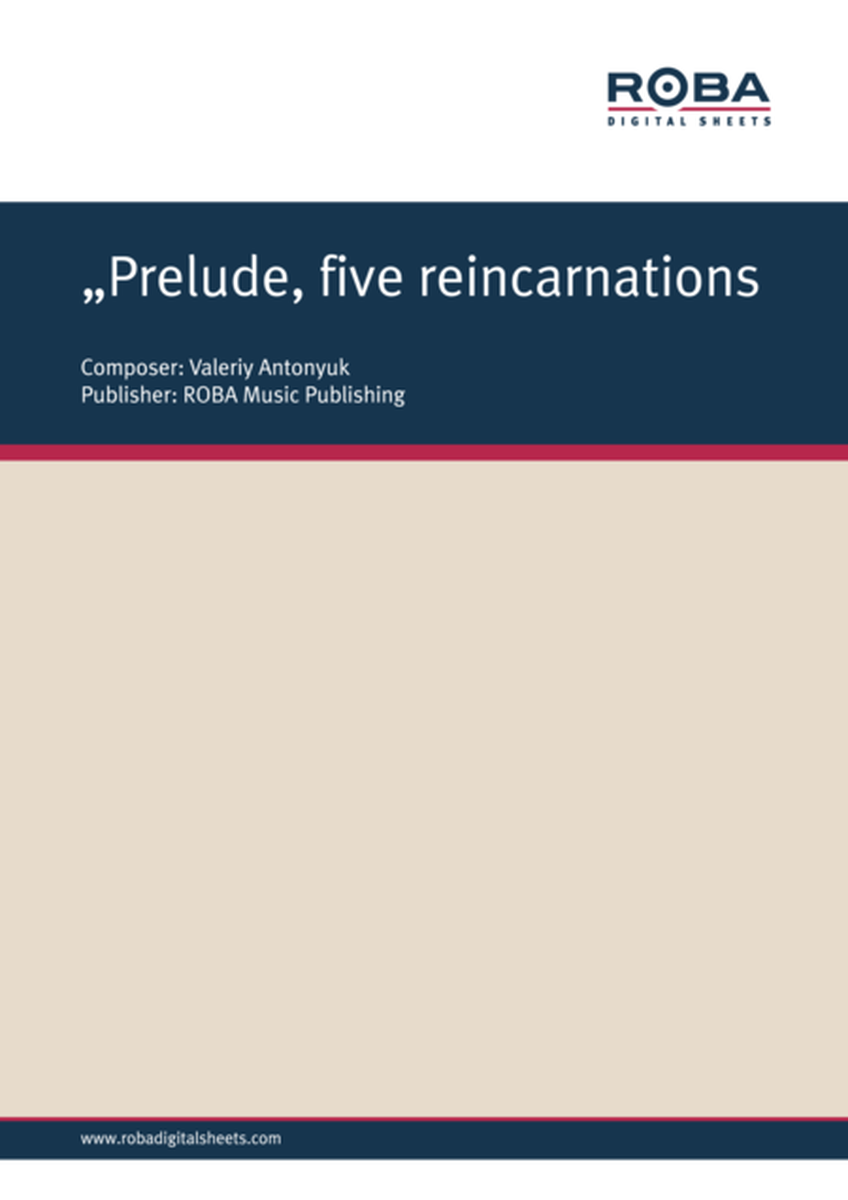 "Prelude, five reincarnations and postlude" for viola and piano