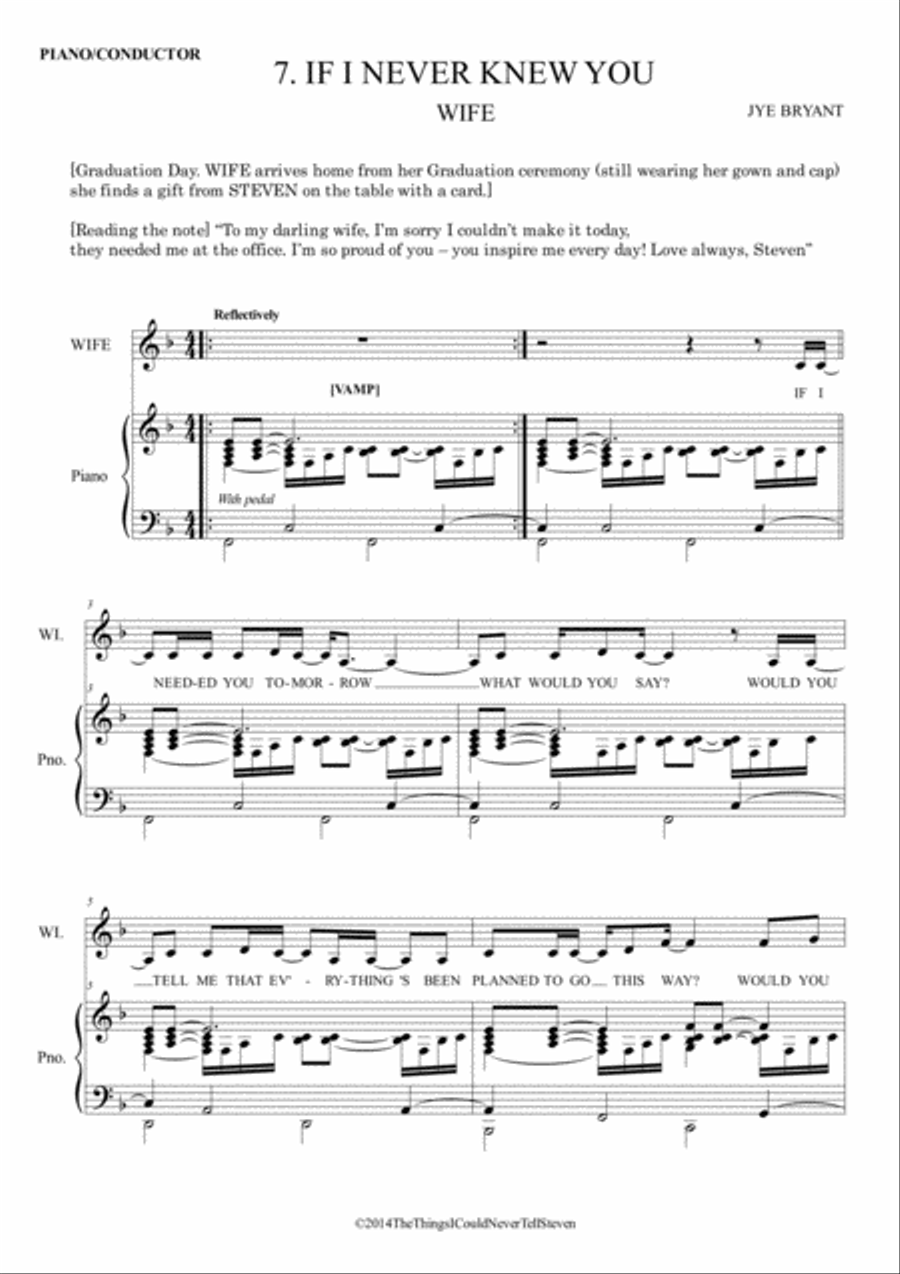 IF I NEVER KNEW YOU Voice scores gallery preview page 1