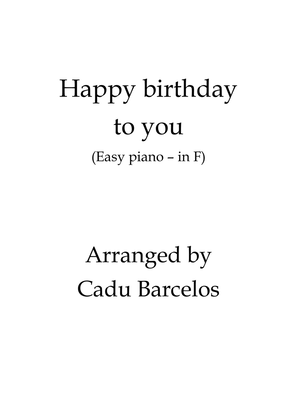 Happy Birthday to you (Easy Piano Solo in F Major)