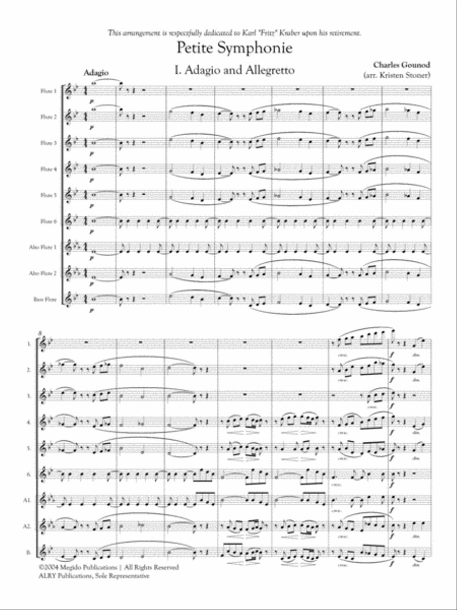 Petite Symphonie for Flute Orchestra Flute Choir scores gallery preview page 2
