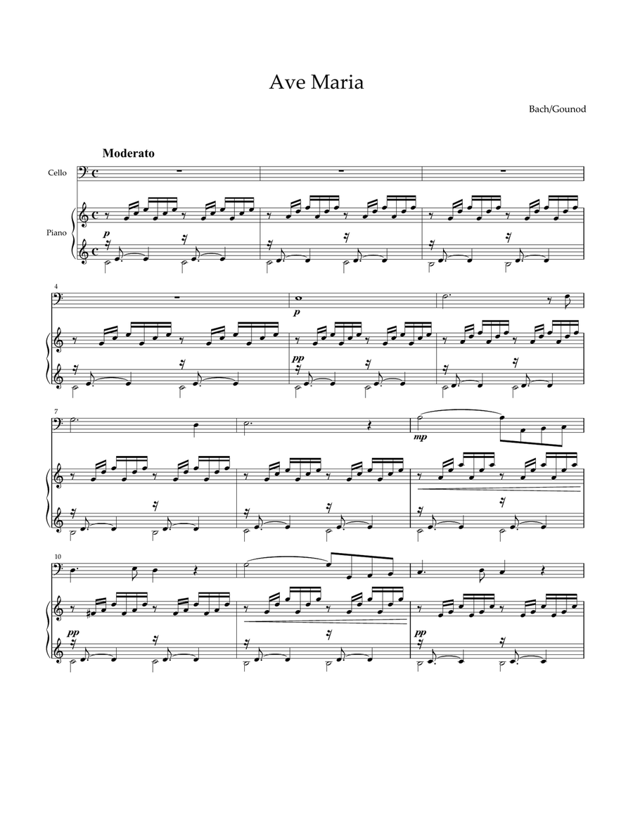 Ave Maria Bach Gounod Lever Harp Solo Celtic Harp Digital 54 OFF