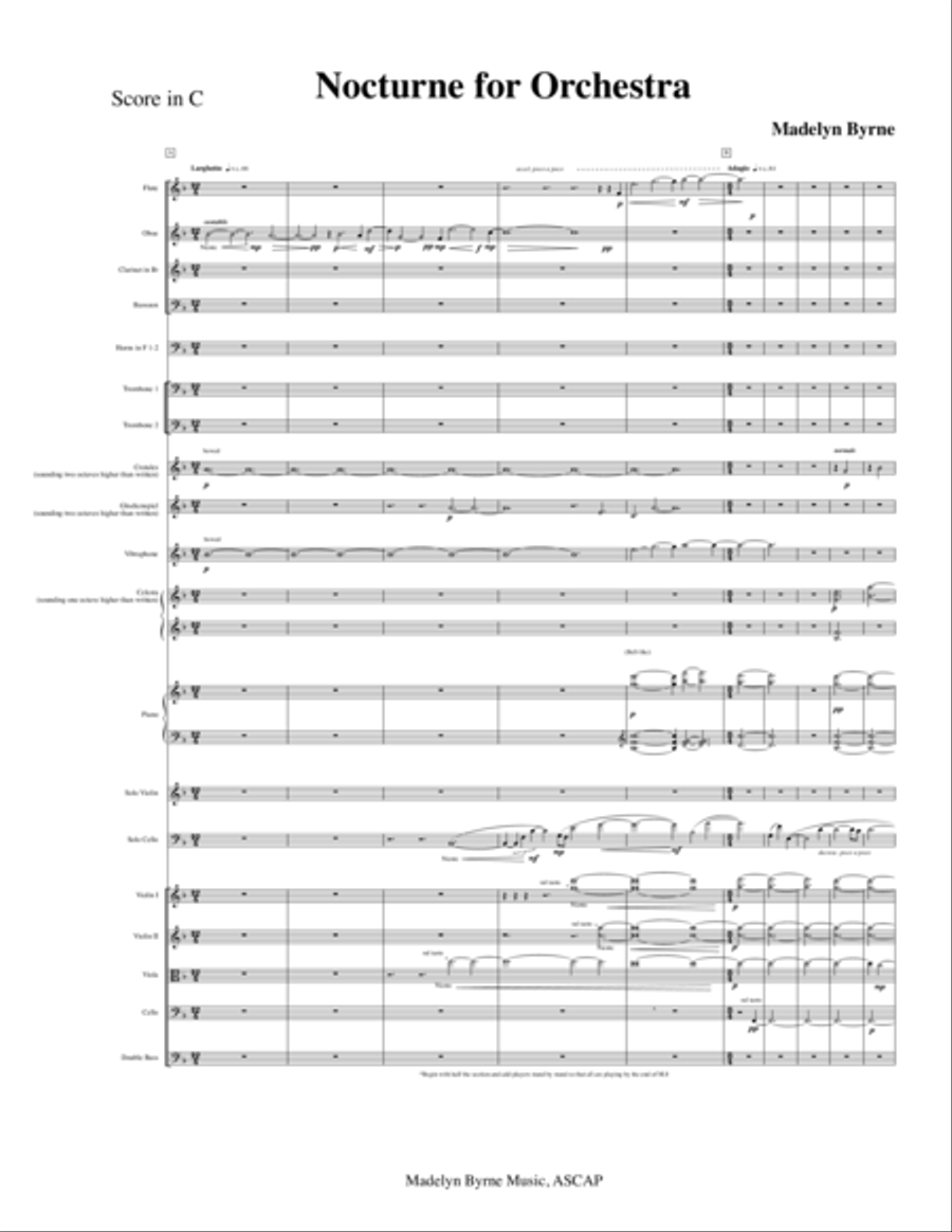 Nocturne for Orchestra Full Orchestra scores gallery preview page 1