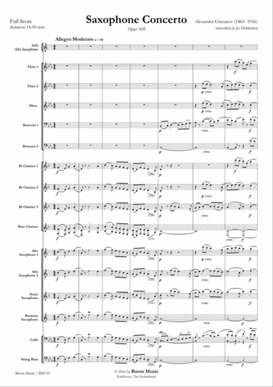 Concerto for Saxophone Concert Band scores gallery preview page 2