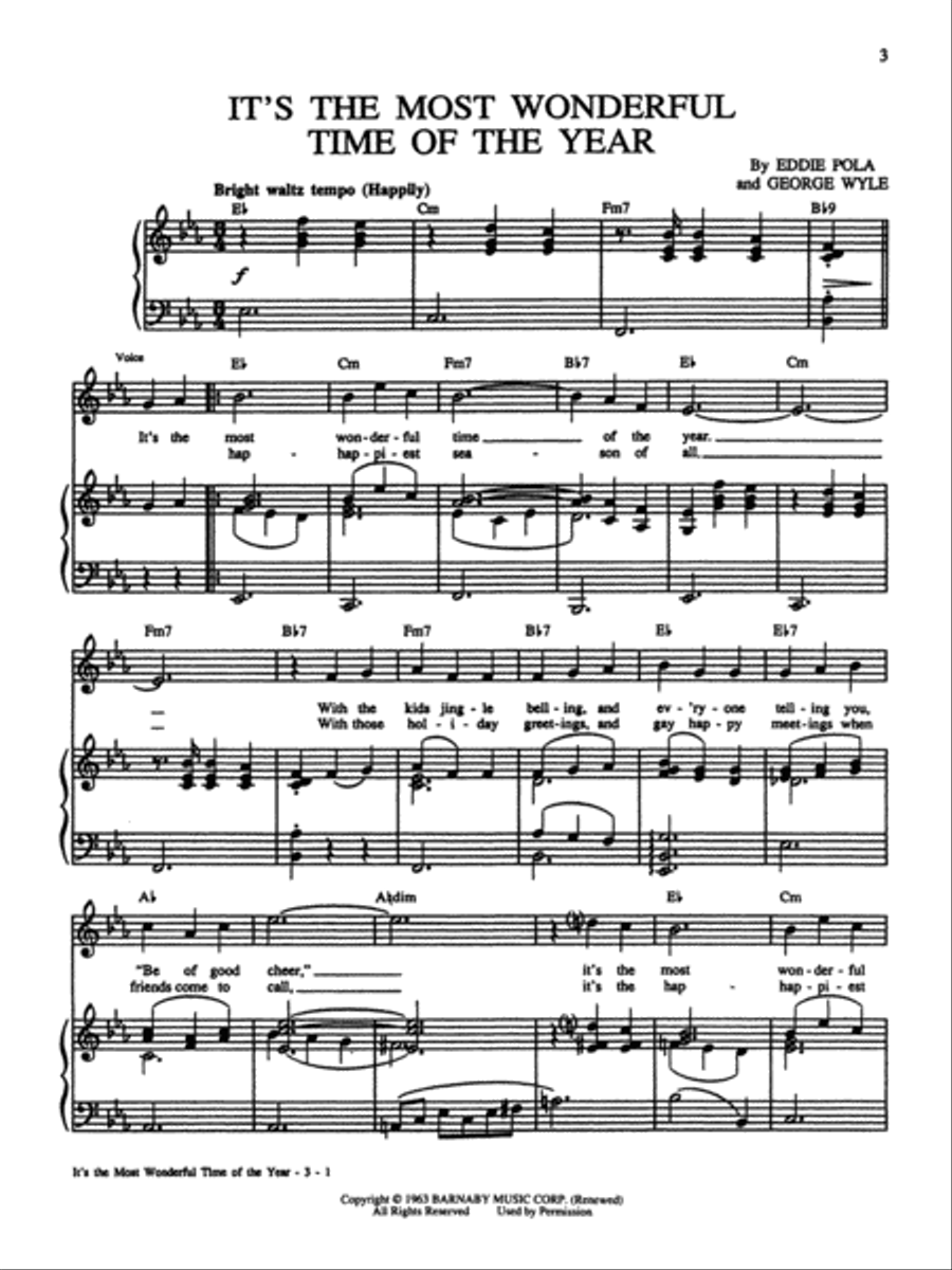 Best In Christmas Sheet Music Piano, Vocal, Guitar scores gallery preview page 3