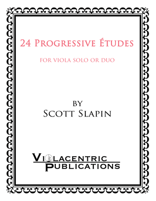Book cover for 24 Progressive Etudes for viola solo (or duo)