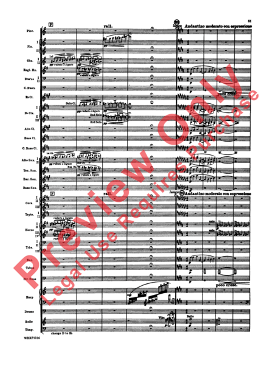 Rhapsody in Blue Concert Band scores gallery preview page 54