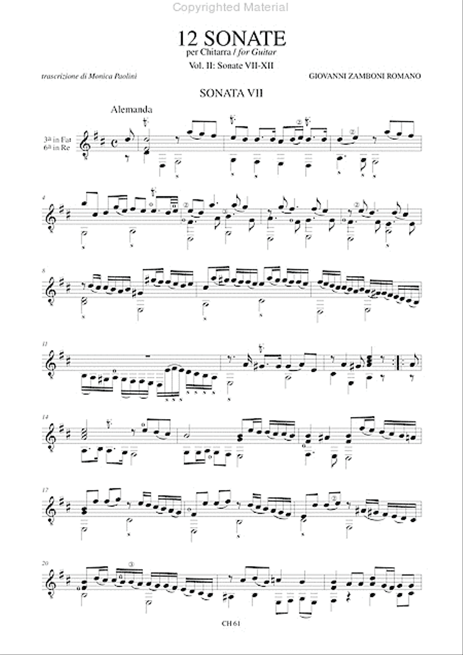 12 Sonatas for Guitar - Vol. 2: Sonatas Nos. 7-12 Acoustic Guitar scores gallery preview page 2