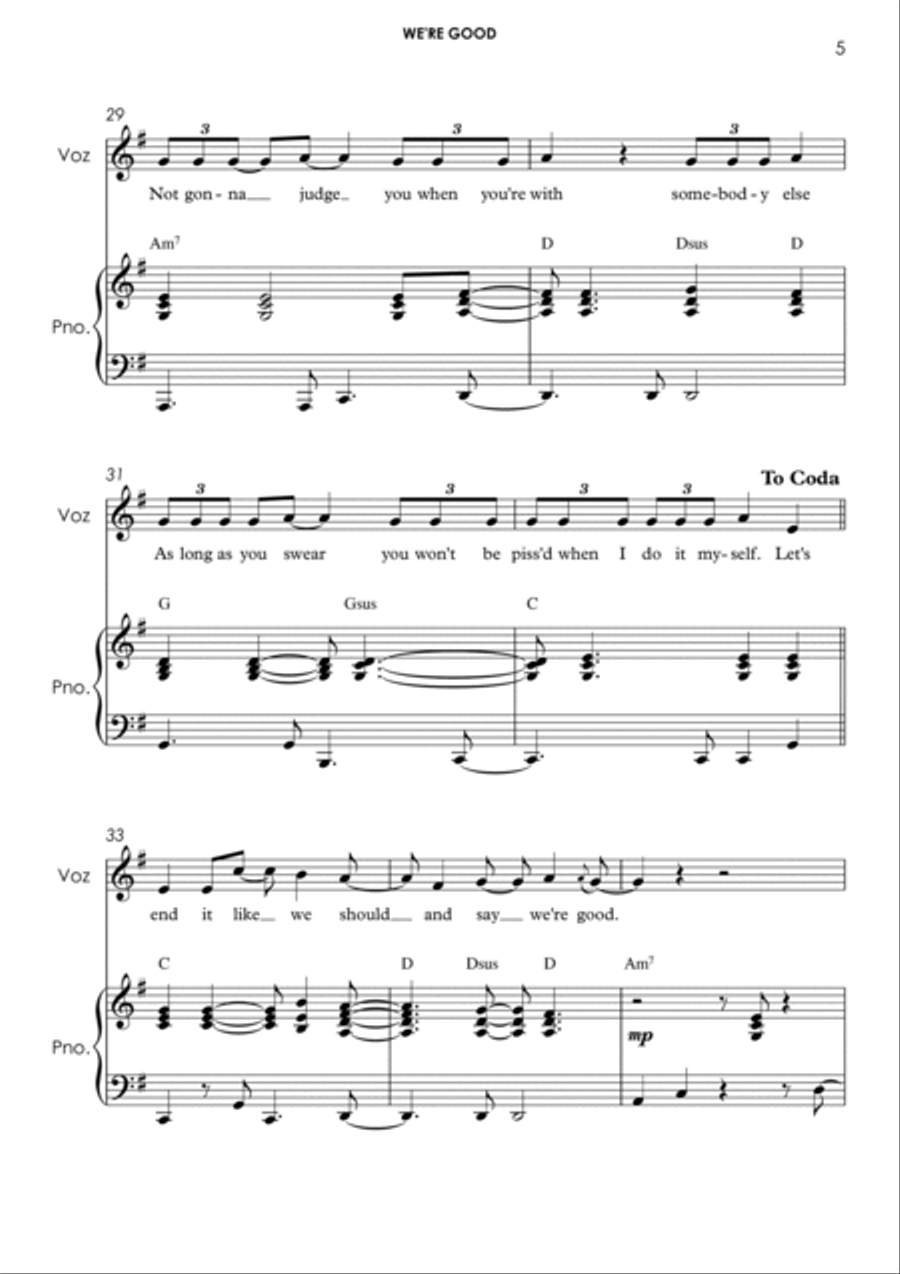 We're Good Voice scores gallery preview page 5