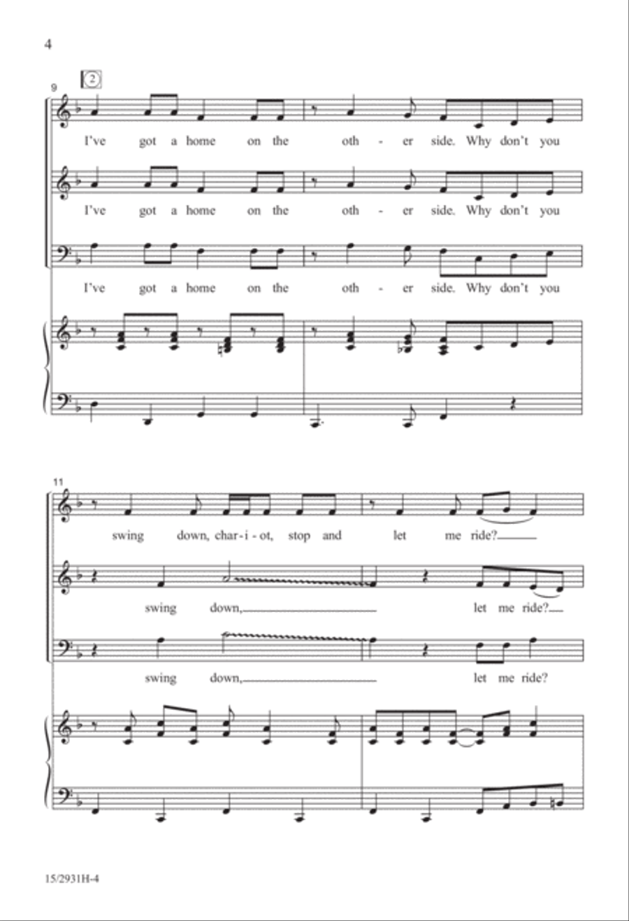 Swing Down, Ezekiel! Swing Down, Ezekiel! 3-Part scores gallery preview page 4
