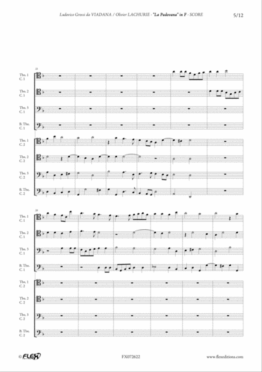 La Padovana Trombone scores gallery preview page 5