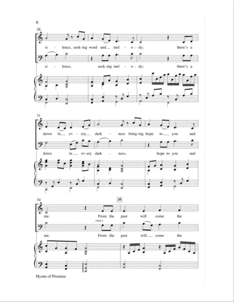 Hymn of Promise 4-Part scores gallery preview page 6