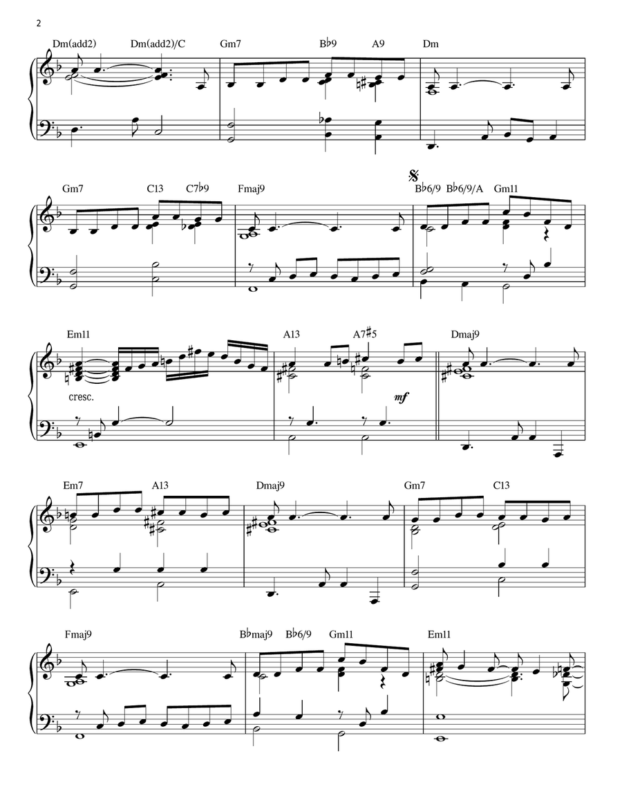 Estate [Jazz version] (arr. Brent Edstrom) Piano Solo scores gallery preview page 2