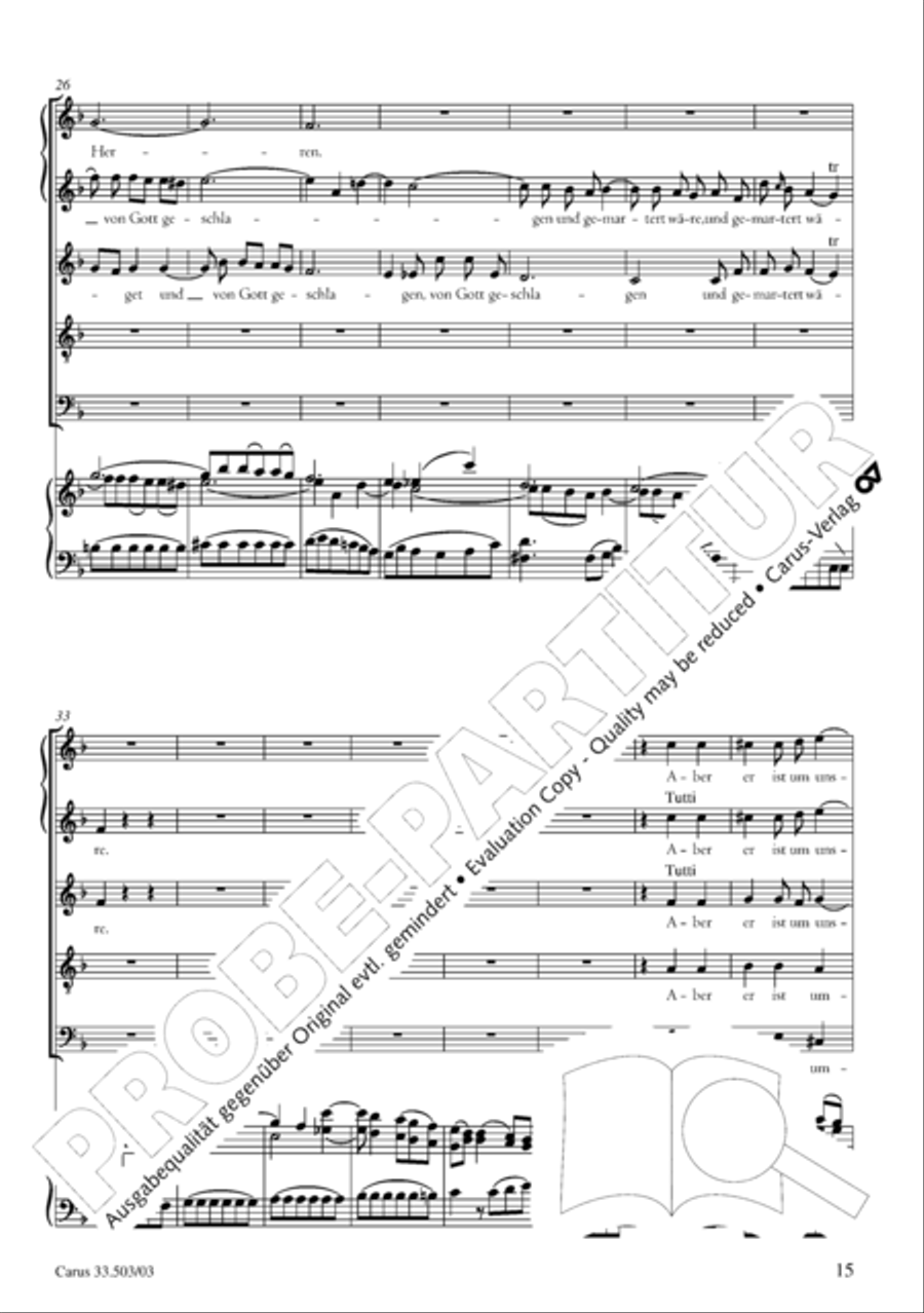Passion according to St. Matthew (Passions-Musik nach dem Evangelisten Matthaus) SSATB scores gallery preview page 16