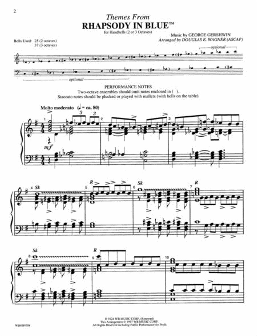 Rhapsody In Blue, Themes From 2-3 Octaves 3-Octaves scores gallery preview page 2