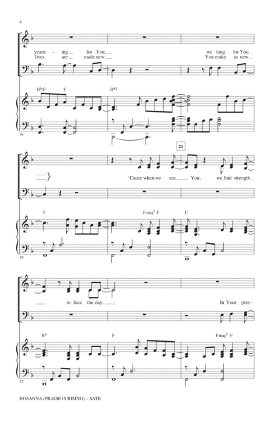 Hosanna (Praise Is Rising) (arr. Vicki Tucker Courtney) 4-Part scores gallery preview page 3
