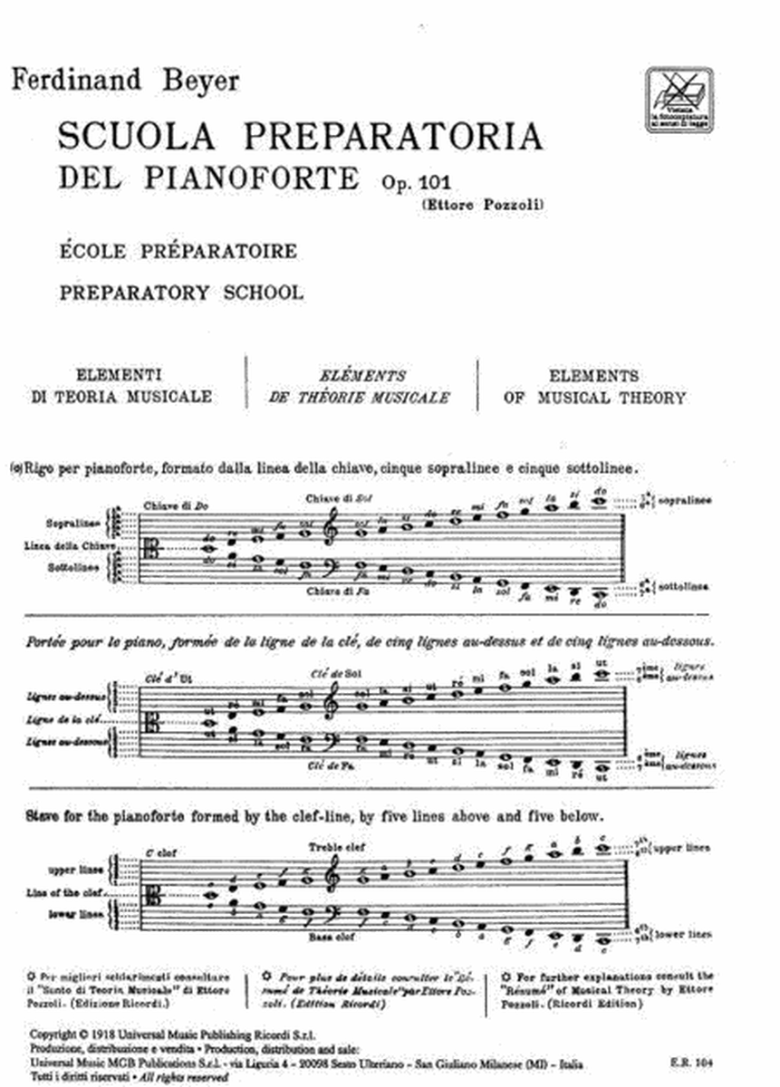 Scuola preparatoria del pianoforte Op. 101