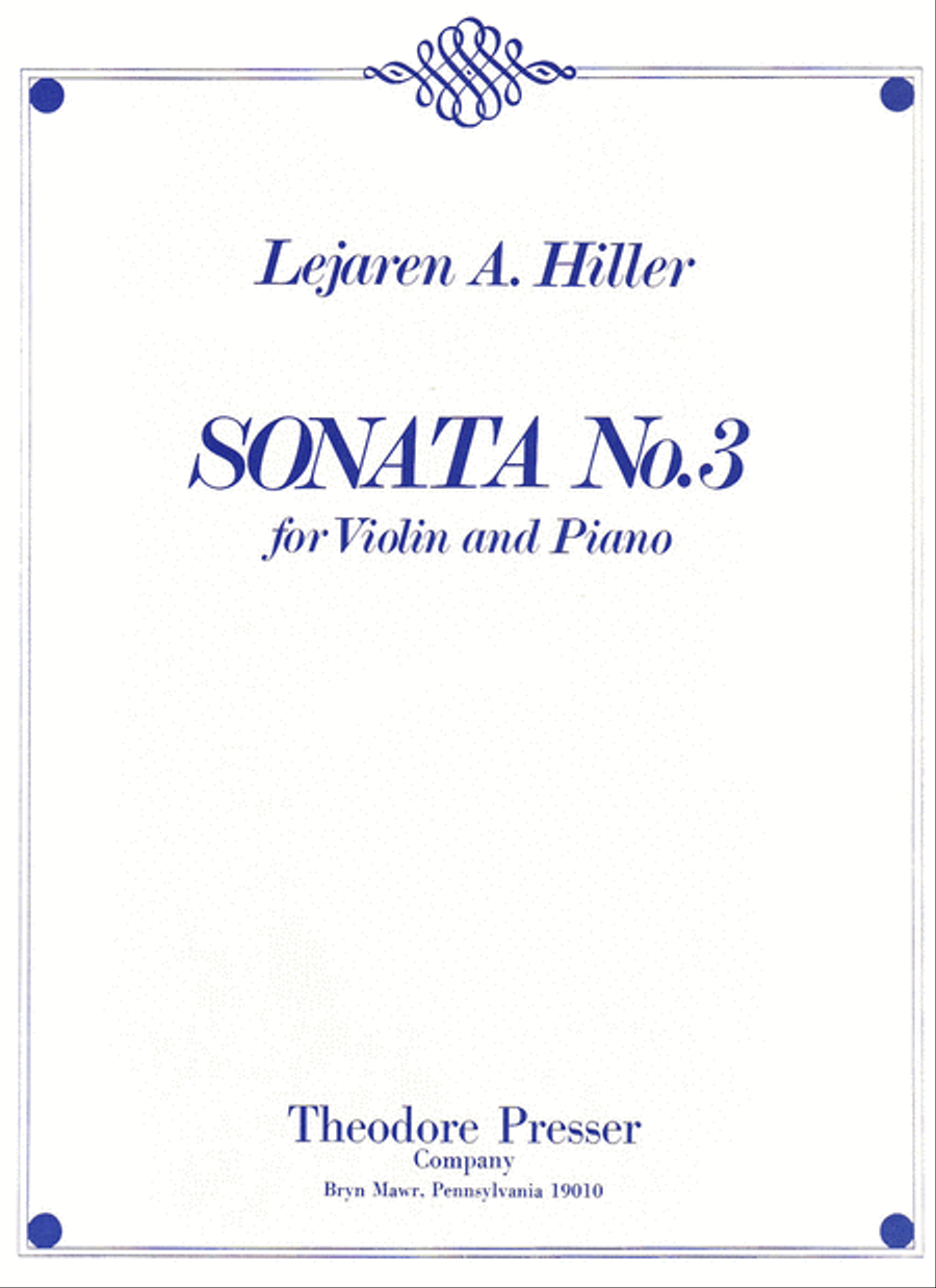 Sonata No. 3 Violin Solo scores gallery preview page 1