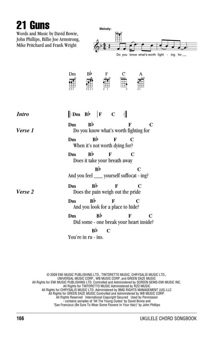 21 Guns Ukulele scores gallery preview page 1