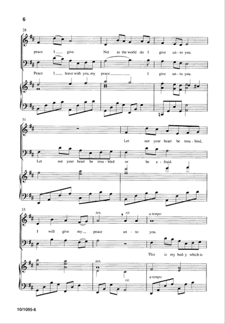 Do This in Remembrance of Me 4-Part scores gallery preview page 6