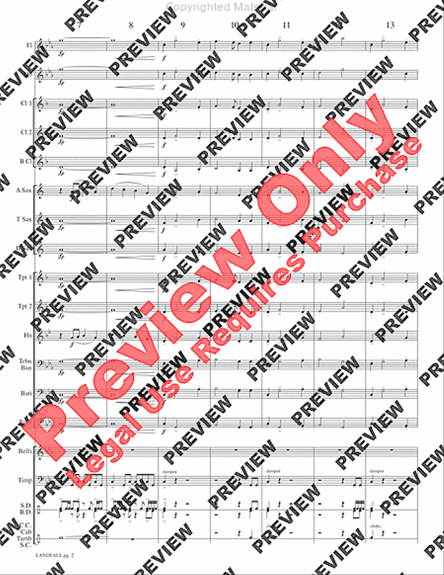 Landfall Concert Band scores gallery preview page 5