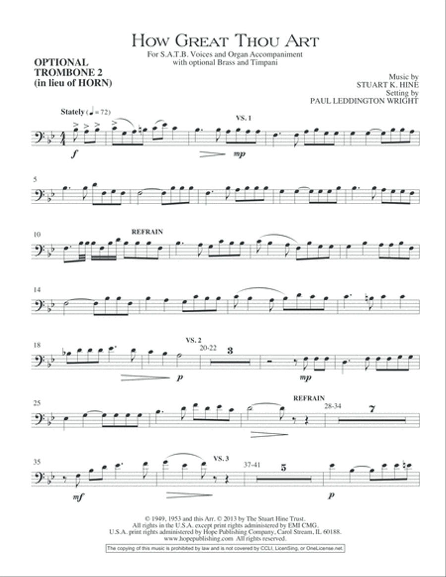 How Great Thou Art Choir scores gallery preview page 18
