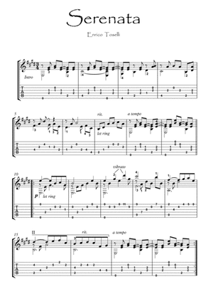 Serenata Guitar solo by Toselli