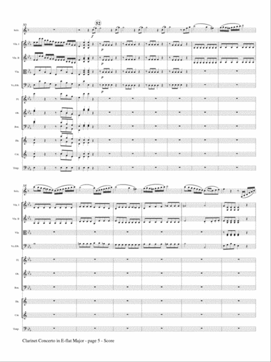 Clarinet Concerto in E-flat Major, Op. 36 Orchestra scores gallery preview page 3