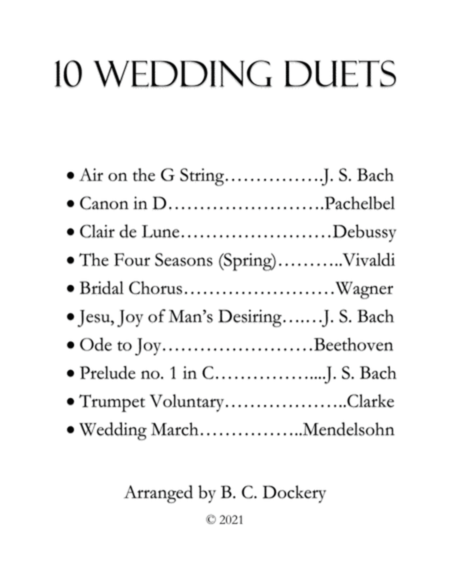 10 Wedding Duets for 2 Flutes and Piano image number null