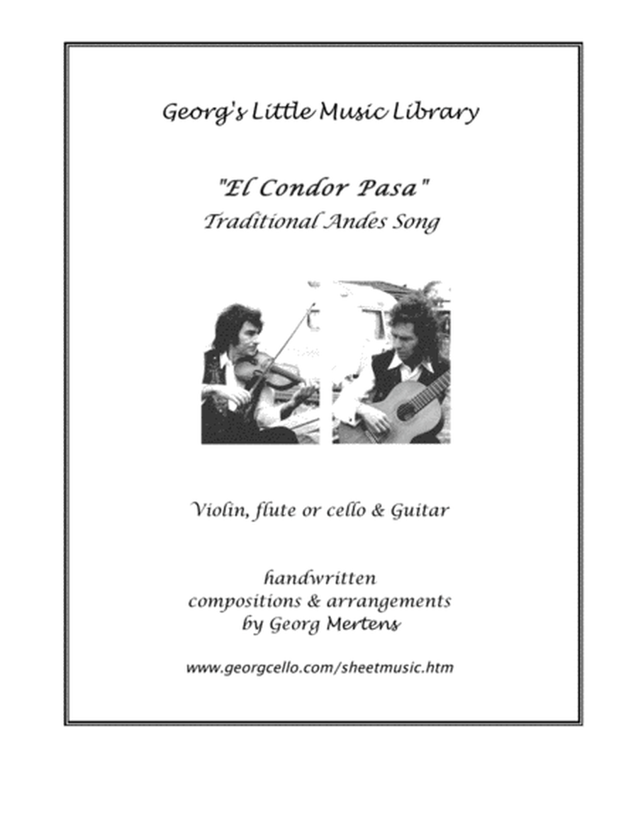 El Condor Pasa for cello / violin & guitar