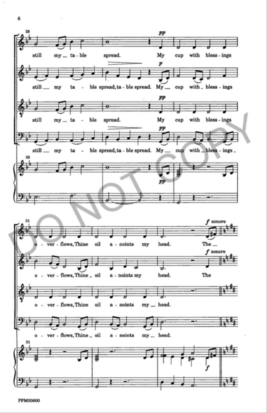 My Shepherd Will Supply My Need 4-Part scores gallery preview page 7