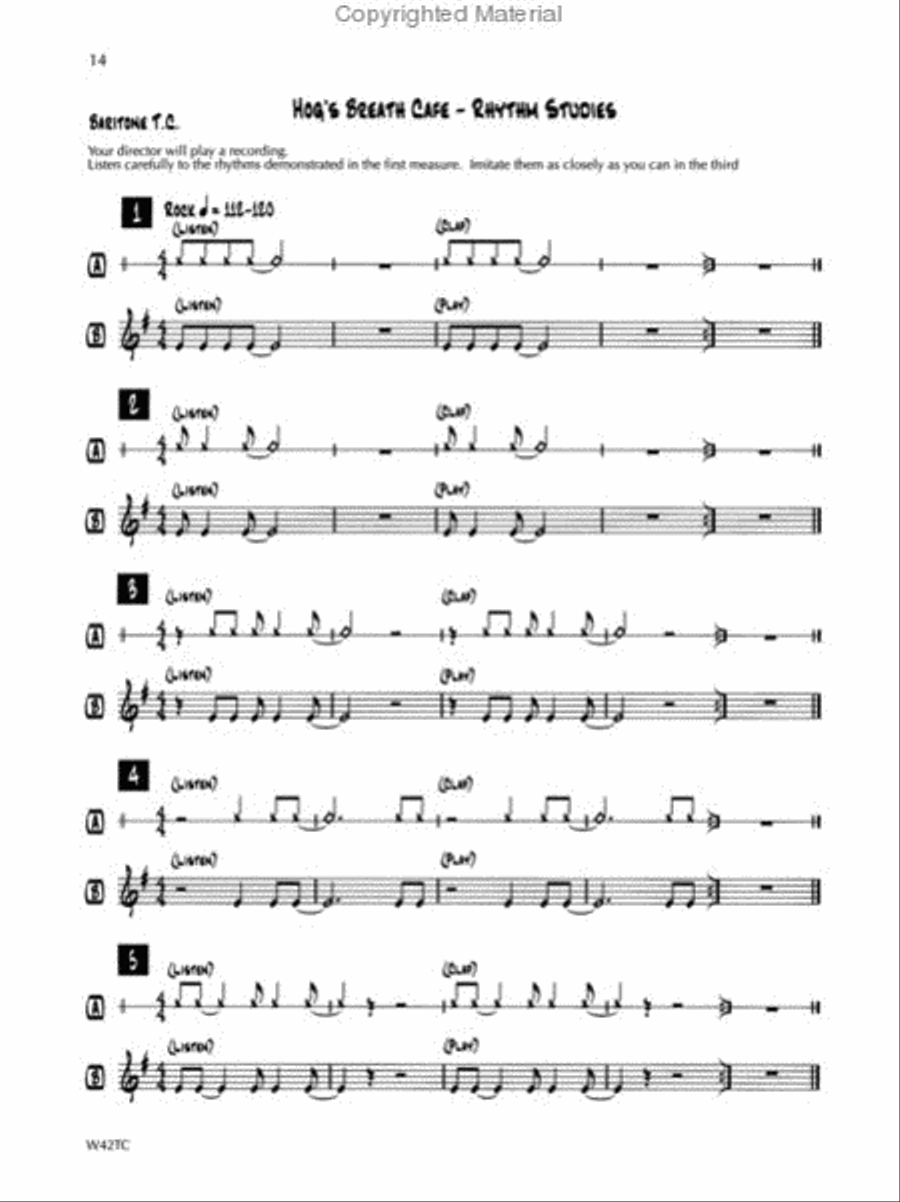 Standard of Excellence First Jazz Performance-Baritone T.C. Concert Band scores gallery preview page 4