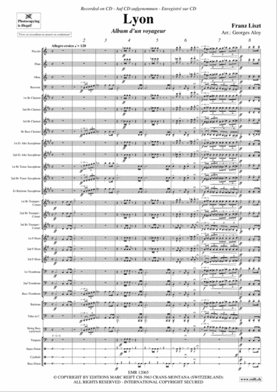 Lyon Concert Band scores gallery preview page 4