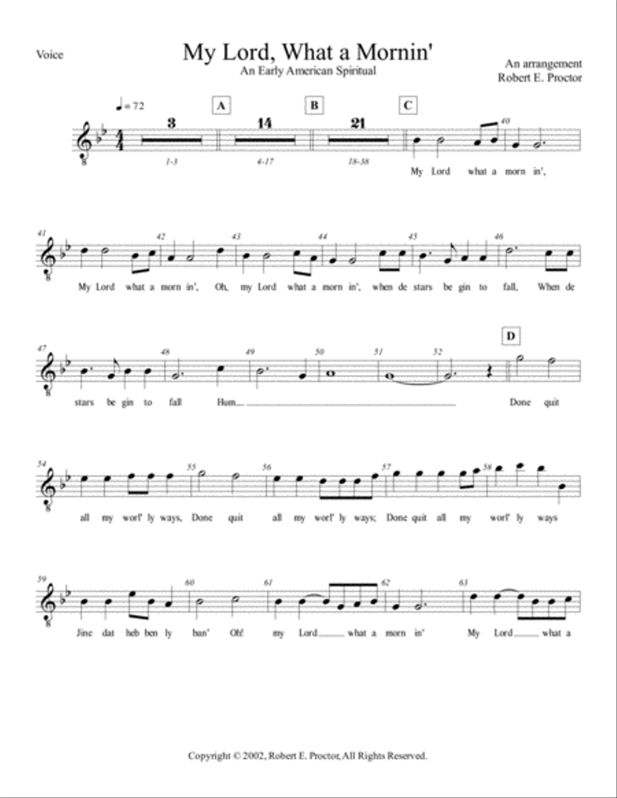 My Lord, What a Mornin' Small Ensemble scores gallery preview page 2