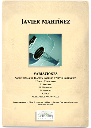 Book cover for Variaciones (sobre temas de Joaquín Rodrigo y Silvio Rodríguez)