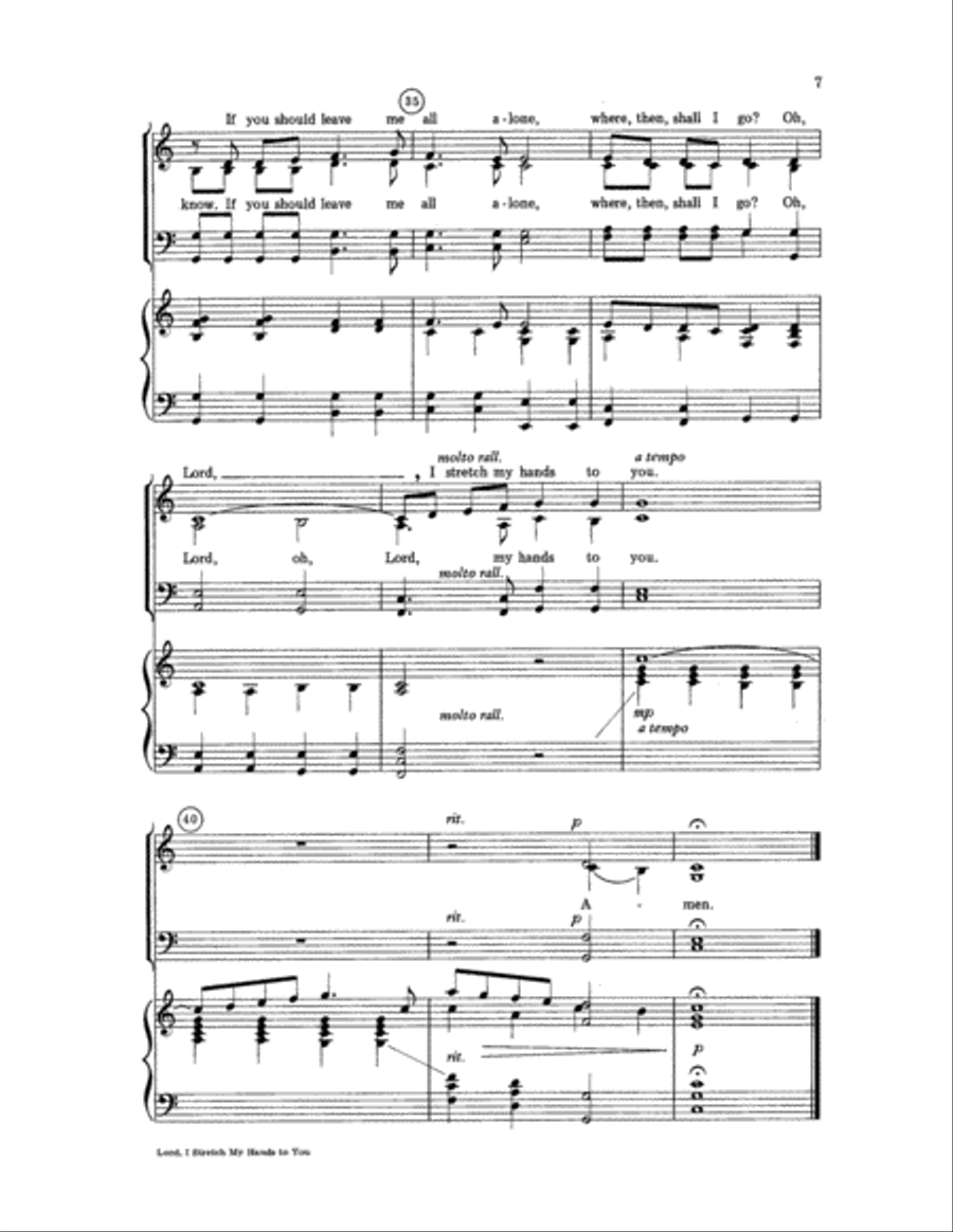Lord, I Stretch My Hands to You 4-Part scores gallery preview page 7
