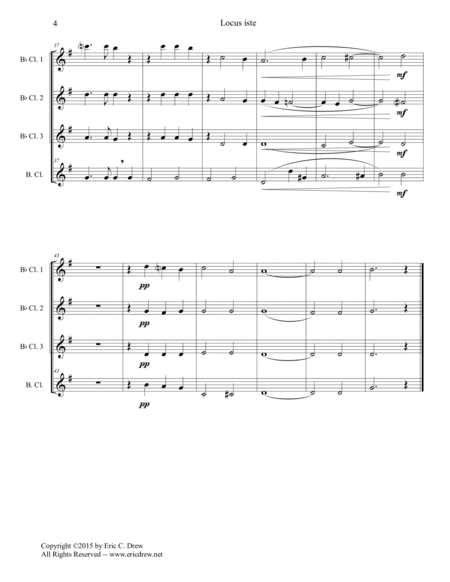 Locus Iste (for Clarinet Quartet)