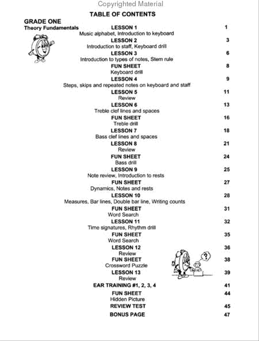 Theory Time Grade 1 Workbook Piano Method scores gallery preview page 2
