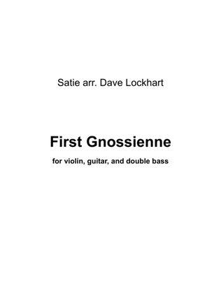 First Gnossienne for Violin, Guitar, and Bass