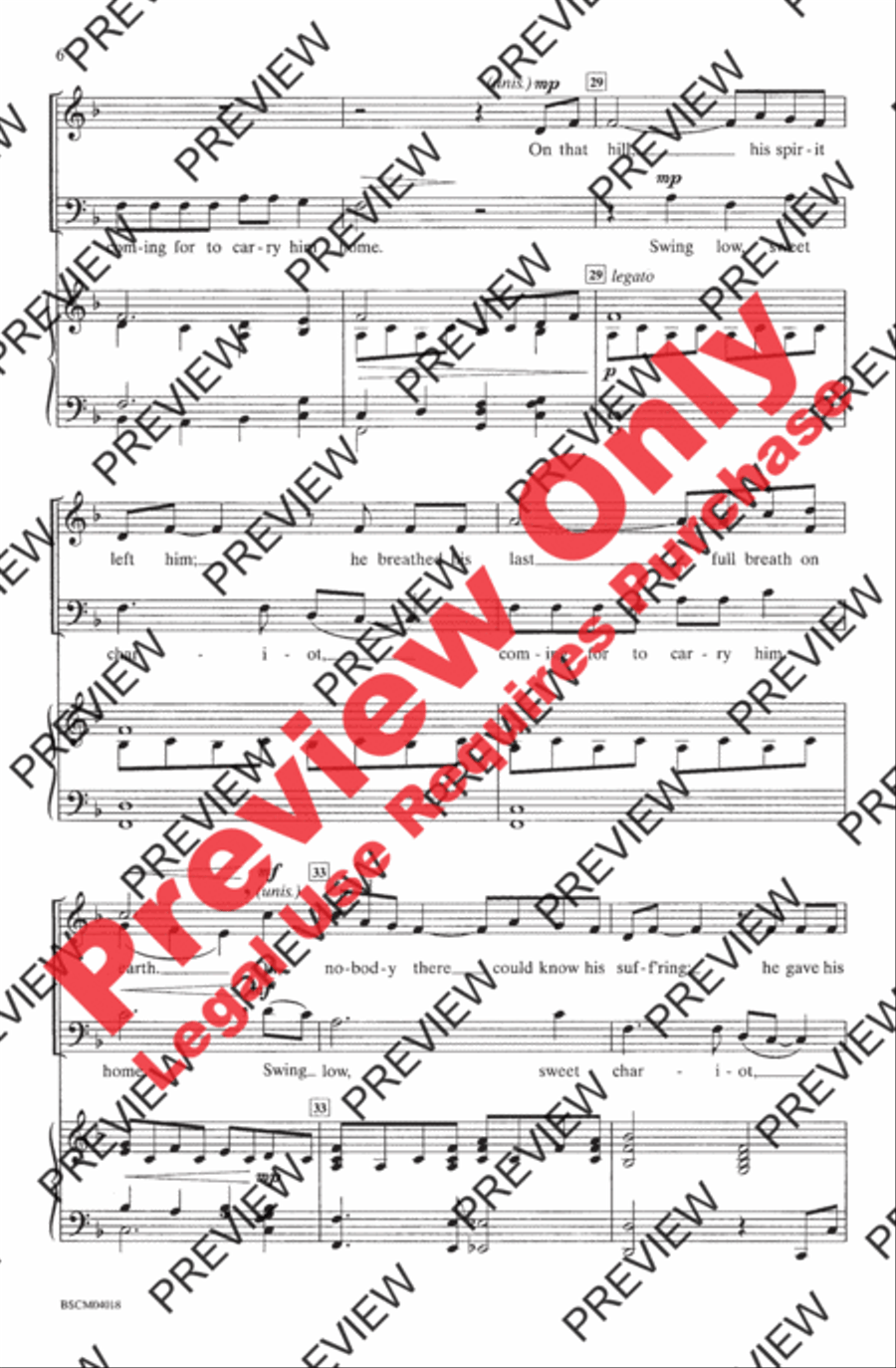 Jesus Walked This Lonesome Valley 3-Part scores gallery preview page 6