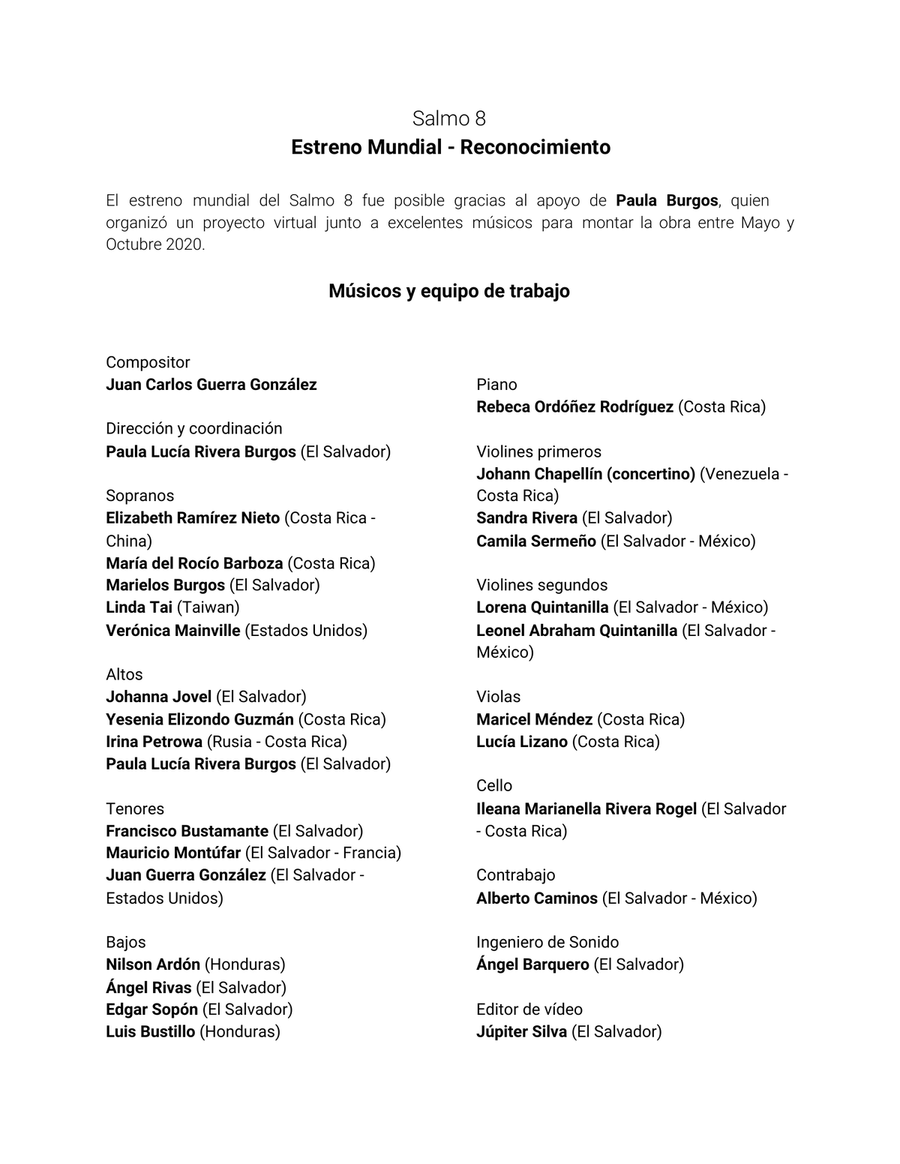 Salmo 8 (Partitura Coral - Choral Score) Divisi scores gallery preview page 5