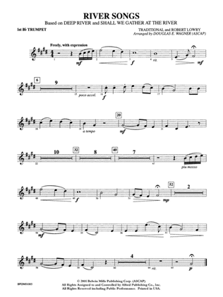 River Songs (based on "Deep River" and "Shall We Gather at the River"): 1st B-flat Trumpet