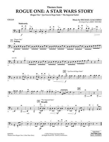 Themes from Rogue One: A Star Wars Story - Cello by Michael Giacchino Cello - Digital Sheet Music