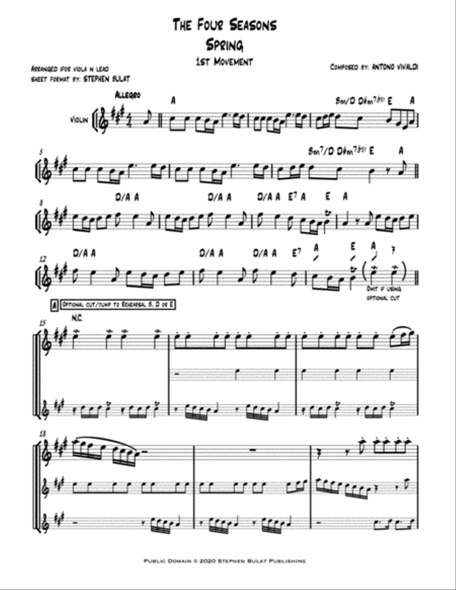Spring - 1st Movement from 