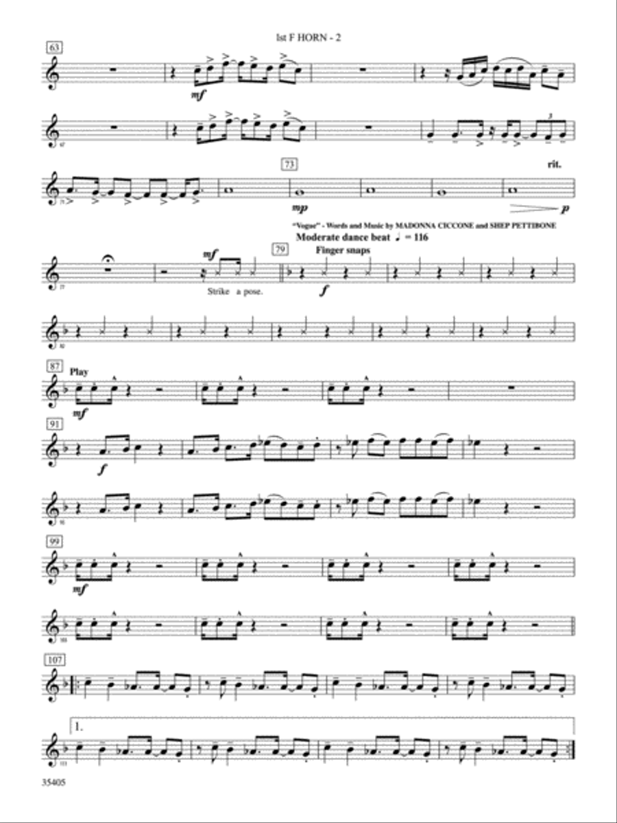 Prime Time Tuesday: 1st F Horn Concert Band scores gallery preview page 2