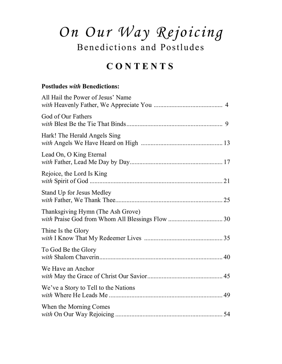 On Our Way Rejoicing: Benedictions and Postludes (A Collection of 12 Piano Solo Combinations) Piano Solo scores gallery preview page 4