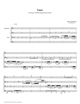 Fugue 20 from Well-Tempered Clavier, Book 2 (Euphonium-Tuba Quartet)