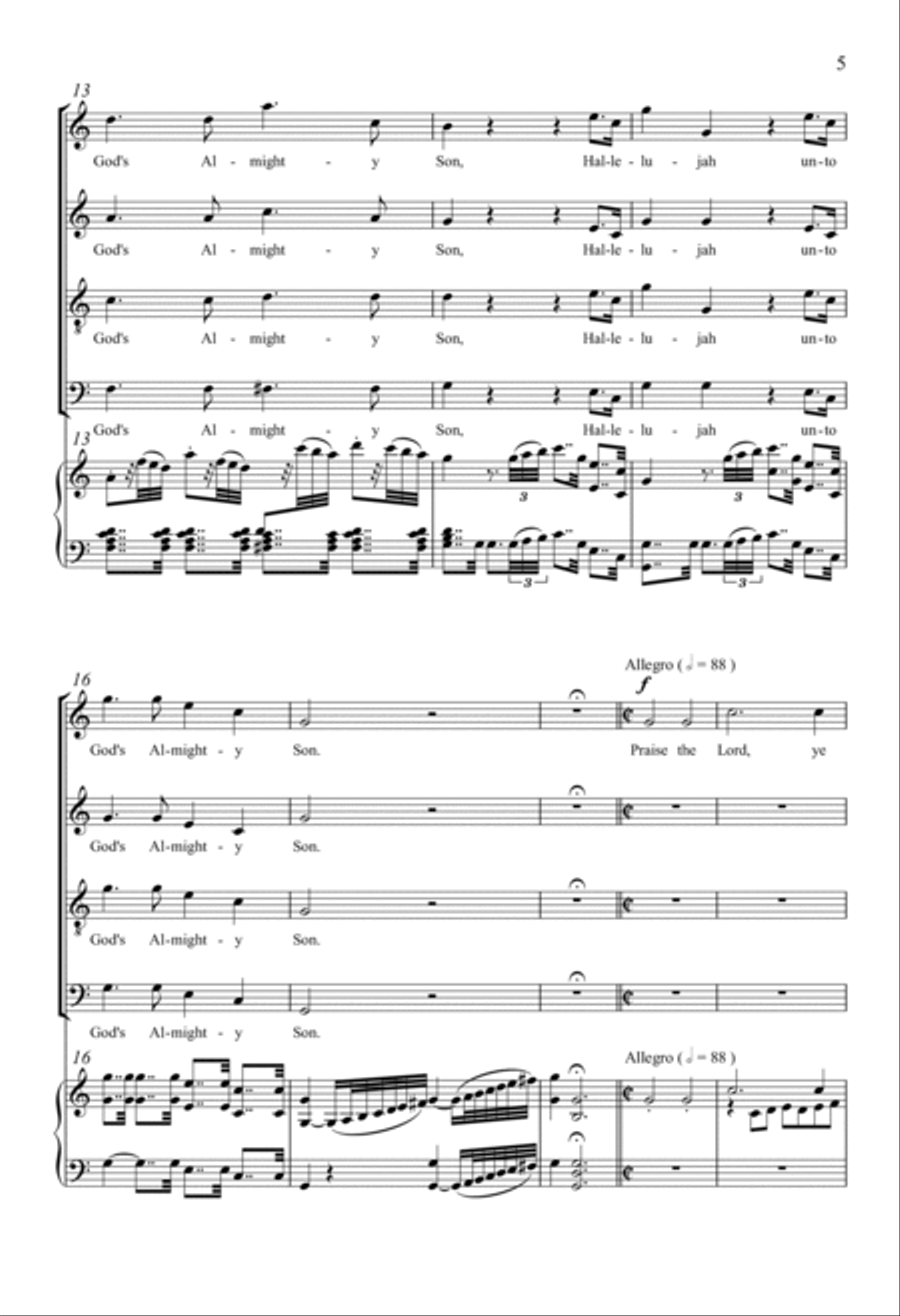 Hallelujah! 4-Part scores gallery preview page 3