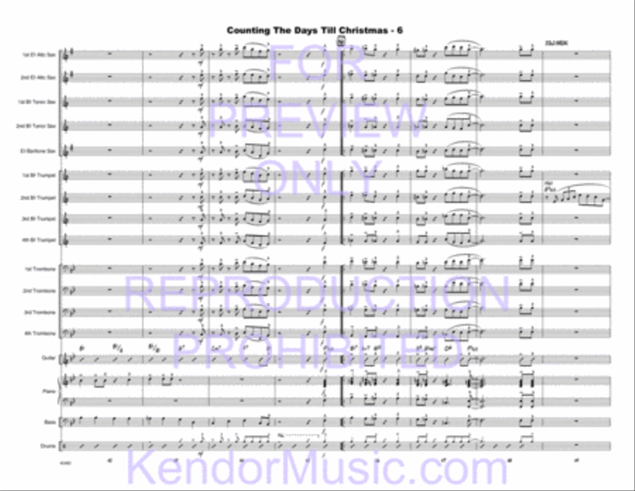 Counting The Days Till Christmas Jazz Ensemble scores gallery preview page 29