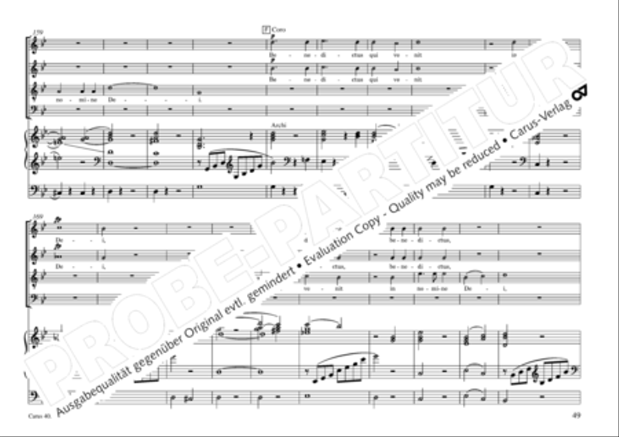 Missa sacra C Minor 4-Part scores gallery preview page 50